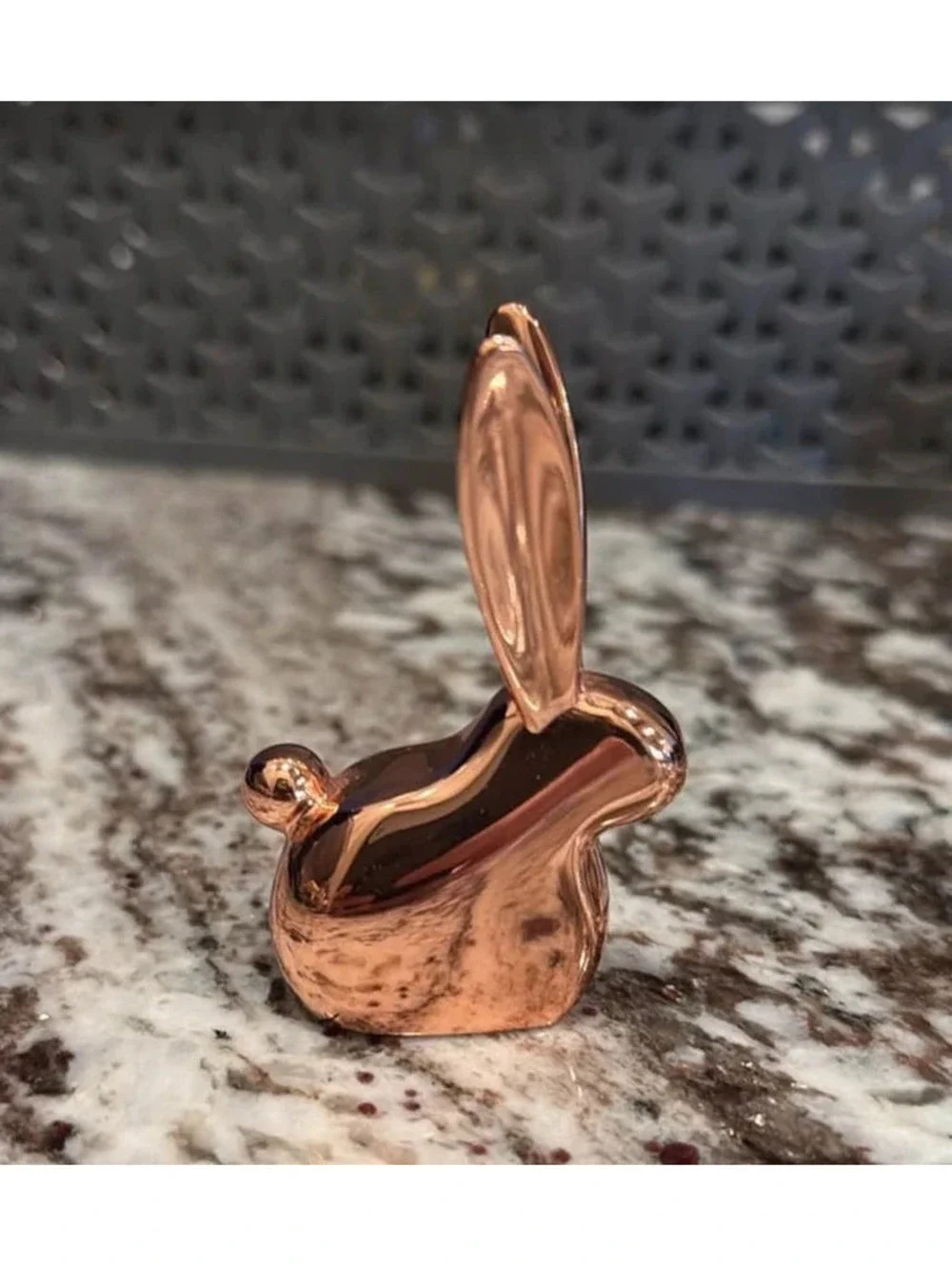 Rose Gold Bunny Ring Holder